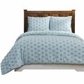 Better Trends Athenia Collection 100% Cotton Full/Queen Comforter Set in Blue QUATQFBL